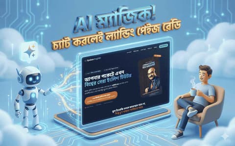 AI দিয়ে সেলস ড্রিভেন ল্যান্ডিং পেইজ তৈরি