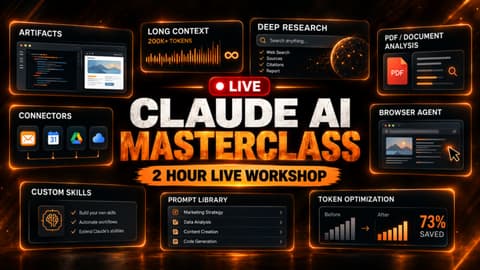 Claude AI Masterclass - 2 Hour Live Workshop